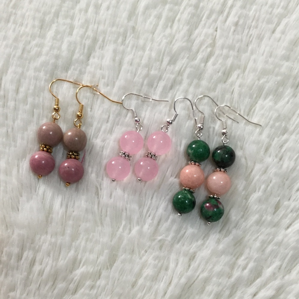 3 sets of handmade earrings